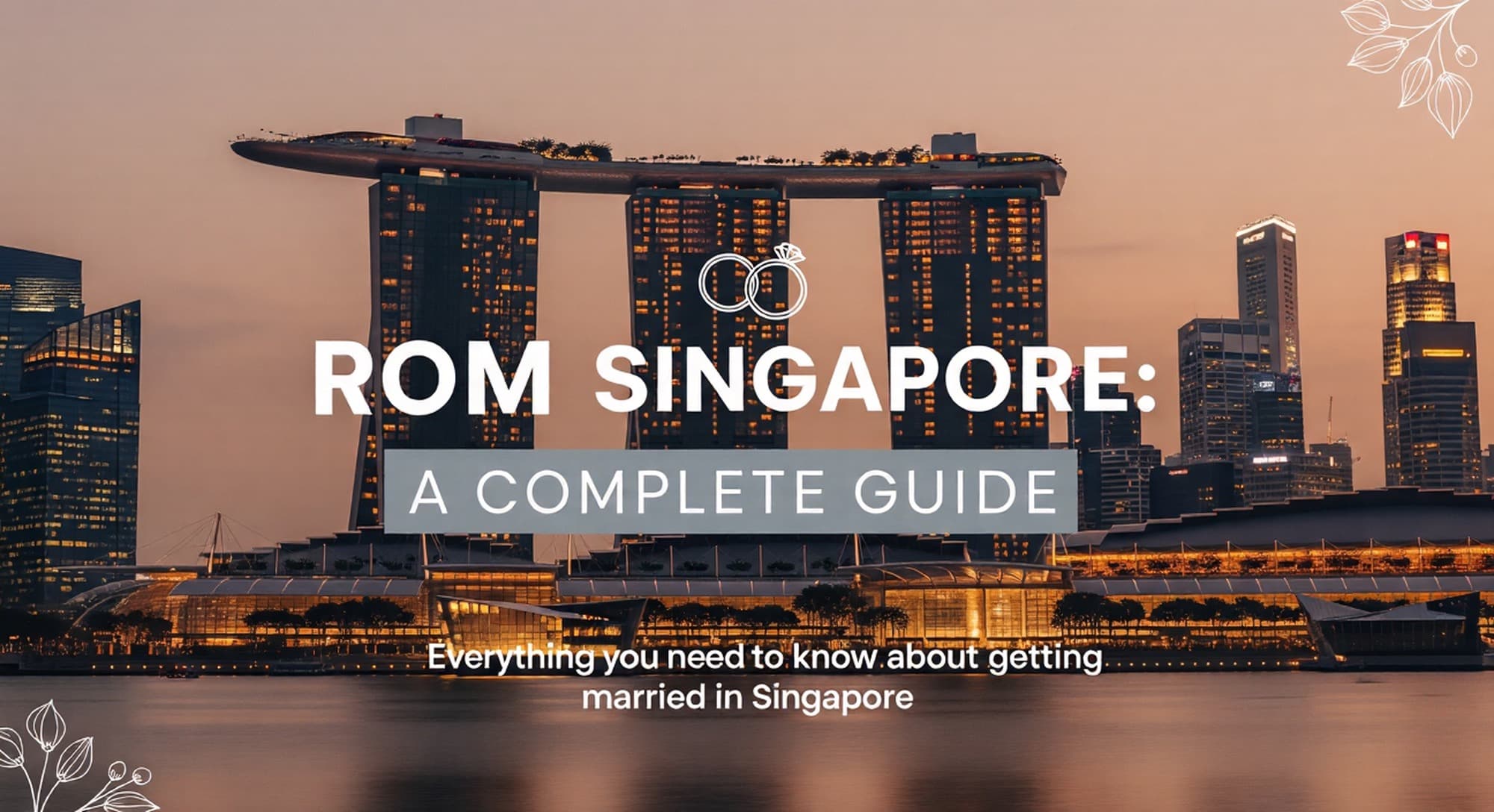 Couple signing their marriage certificate at a ROM solemnization ceremony in Singapore